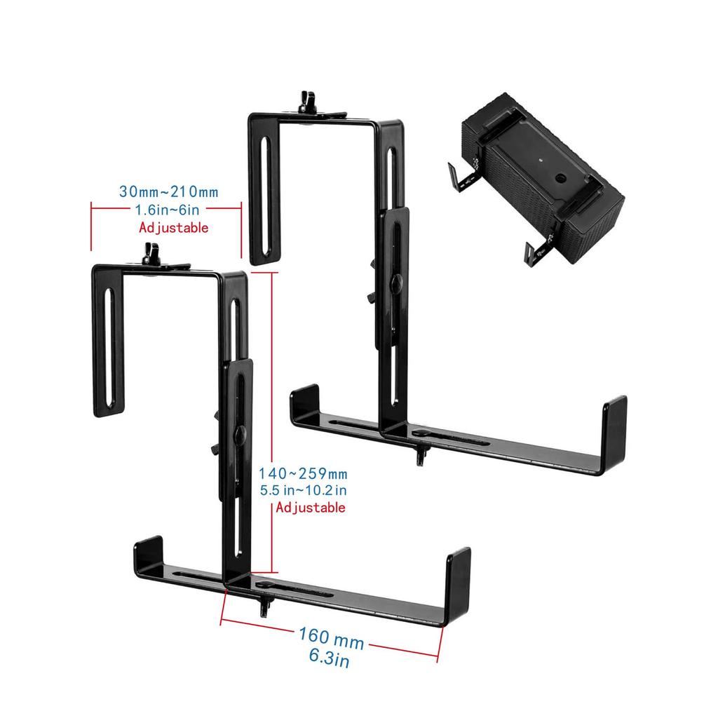 Suport Ajustabil pentru Ghivece de Flori de Balcon, Cârlige, Suport pentru Jardiniere de Fereastră Fără Găurire, 8 Piese 1 Set pentru Afișaj Plante cu Economie de Spațiu