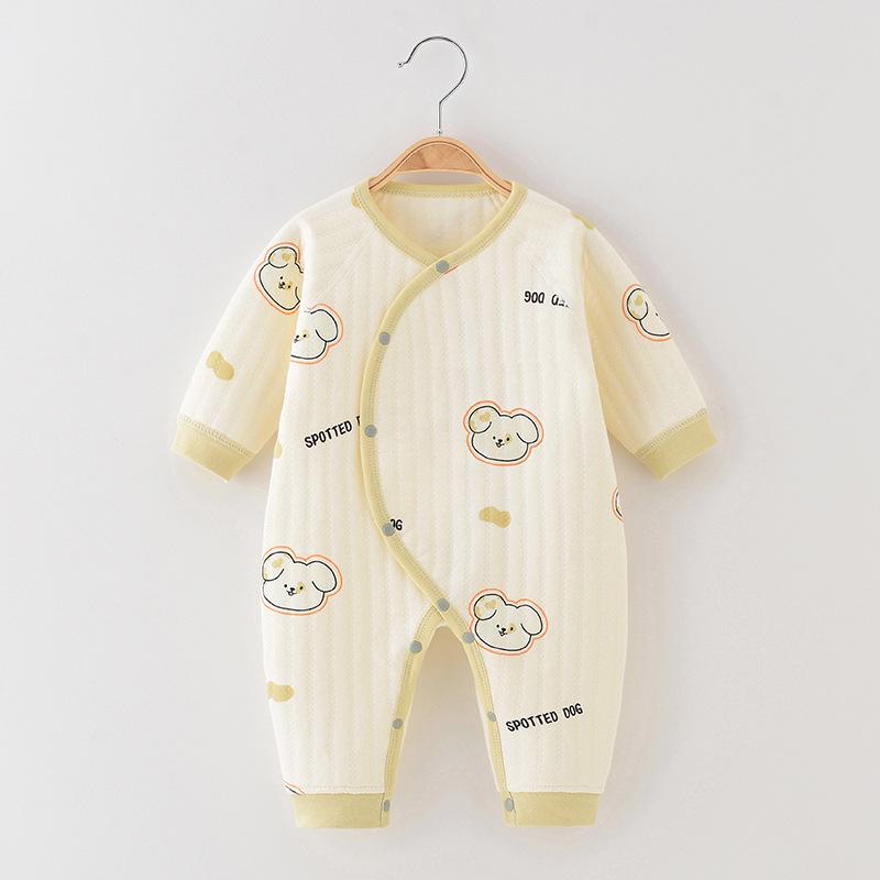 

Детский хлопковый ромпер: Теплая весенне-осенне-зимняя пижама для новорожденных и ползунок 52