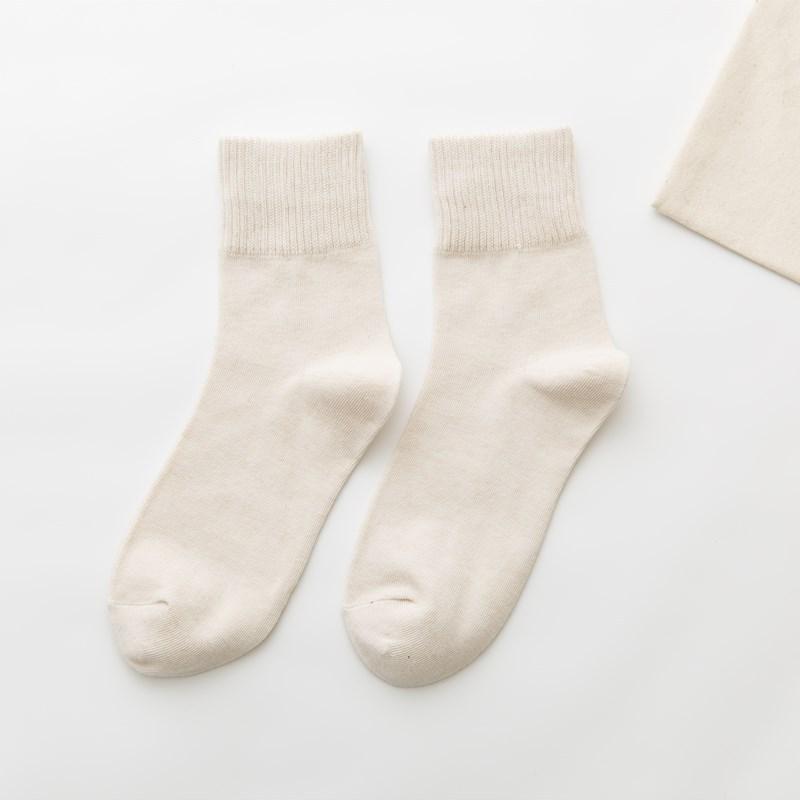 Spring/Summer Women's Mid-Calf Cotton Socks - Trendy Japanese/Korean Style, Candy Colors, Thick, Versatile