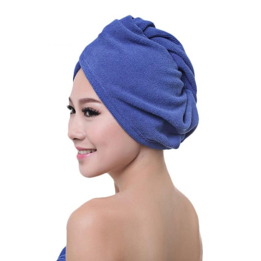 Mikrofaser Haar-Trockenhaube Schnelltrocknendes Handtuch Badewickeltuch Hut Magische Schnelltrocknende Frauen Haarwasch-Reinigungstuch Turban Badezimmerwerkzeug