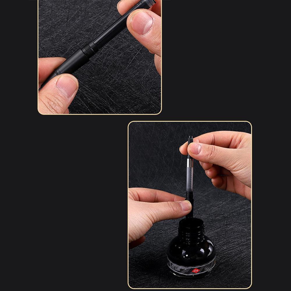 Student Pens with Interchangeable Ink Bags, Small Upturned Tips, Curved Tips, Practice Ink Pens, Signature Pens, Student Stationery, Office Supplies