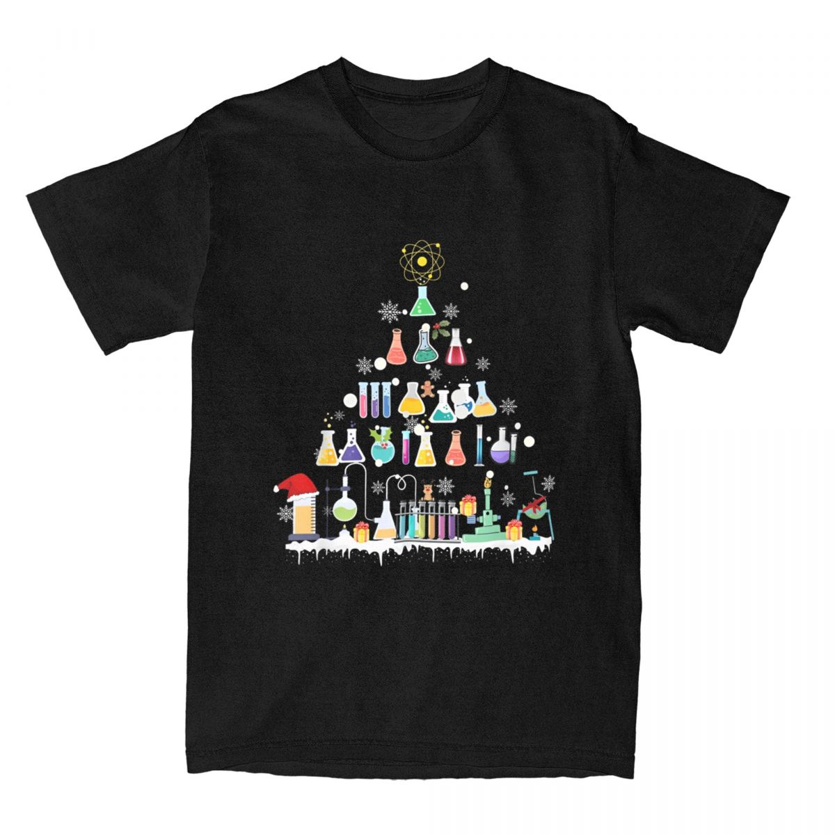 Oh Chemistree Funny Christmas Tree Chemistry Chemist Xmas Unisex T Shirt Chemical Tee Shirt Science TShirts Cotton Plus Size Tops S