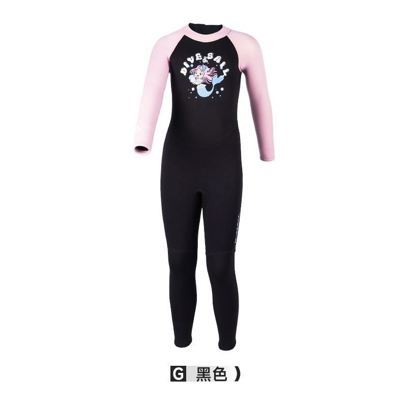 Kids 2.5mm Neoprene Wetsuit Full Body Long Sleeve Snorkeling Swimming Surfing Warmth Protection Girls