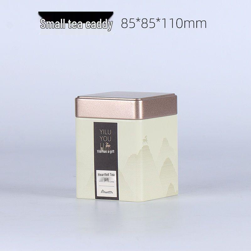 Universal Tea Tin: 100g Square Tinplate for Black & Green Tea