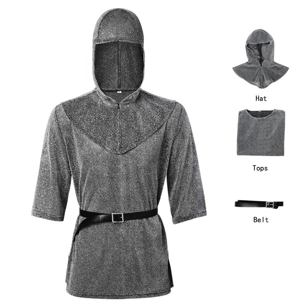 Medieval Knight Cosplay Outfit With Recycled Fiber Material For Costume Parties And Theatrical Events