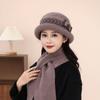 New Winter Pot Hat Rabbit Hair Women Winter Warm Plus Velvet Thickened Wool Knit Hat Fashionable Ear Protection