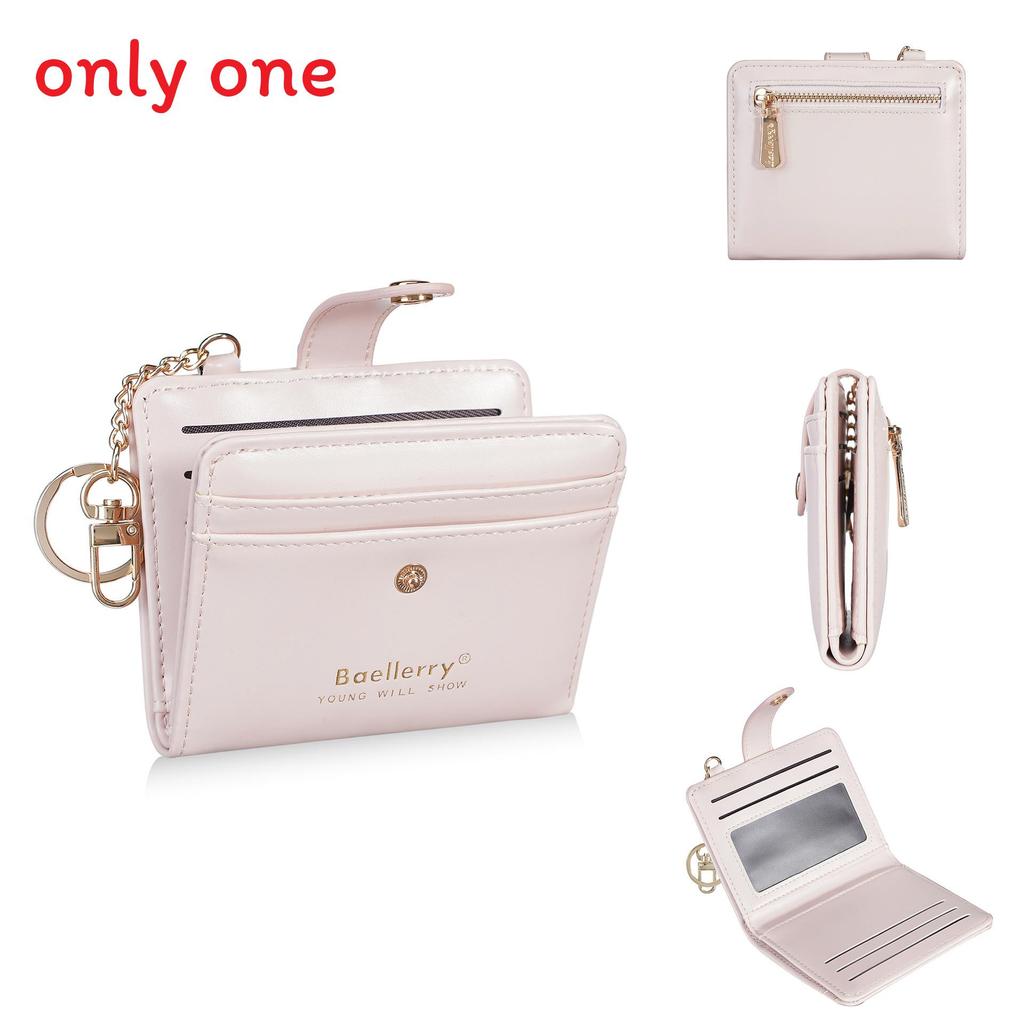 Womens Pu Leather Wallet With Integrated Card Holder And Keyring Stylish Coin Purse