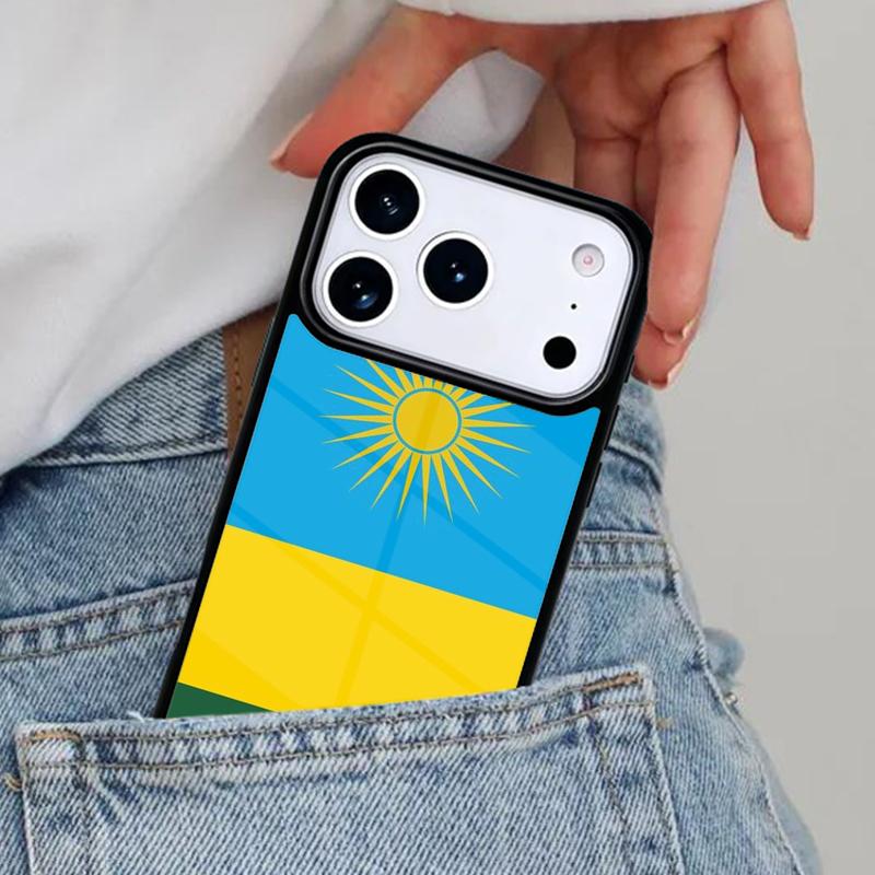 Rwanda Flag Coat Of Arms Phone Case for iPhone 17ProMax 12 13 14 15 16e 17 Pro Max Plus Air Cover