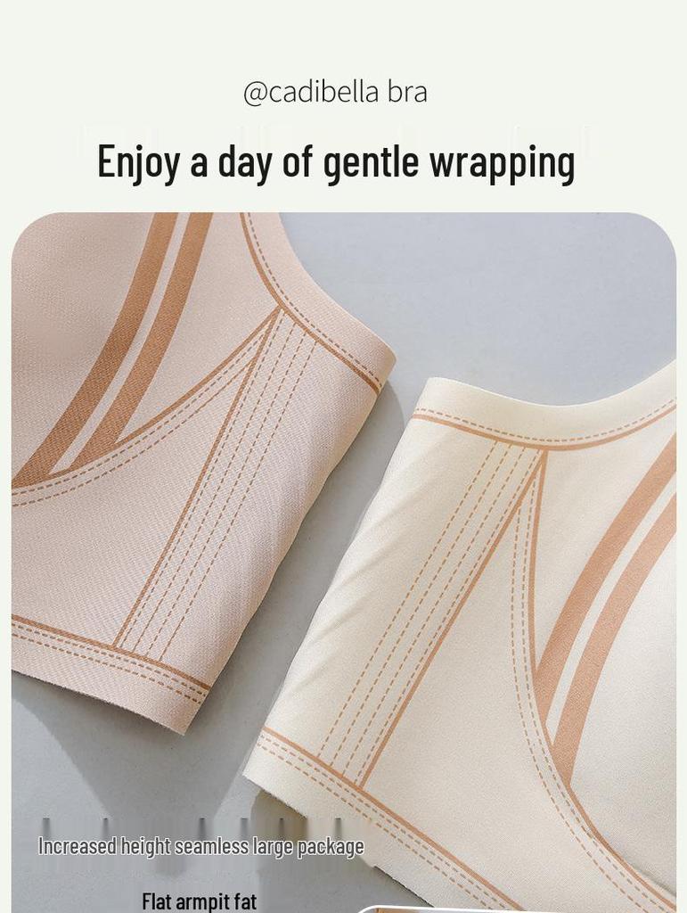 Women's Ultra-Thin Wire-Free Bandeau Bra - Rabbit Ear Cup, Anti-Exposure, Seamless Design for Minimized Appearance