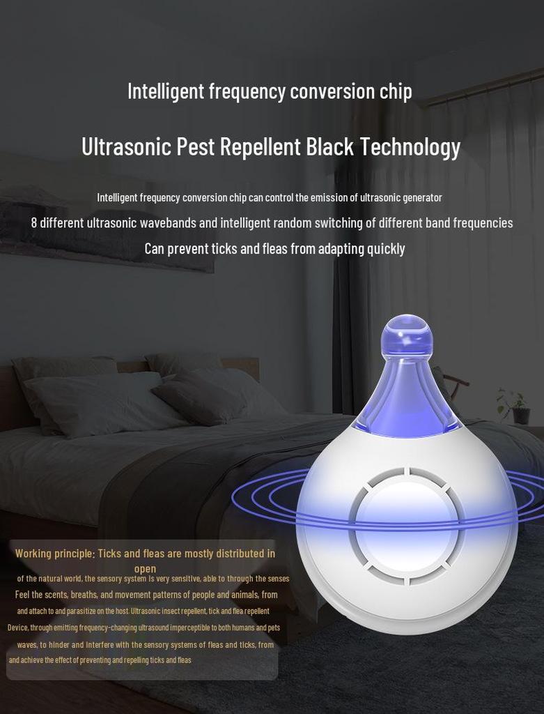 Repelent portabil USB cu ultrasunete pentru țânțari pentru utilizare în exterior