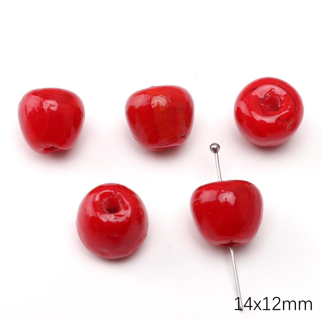 Glass Beads Fruit Charm For DIY Necklace Bracelet Earrings Jewelry Making Craft Accessories