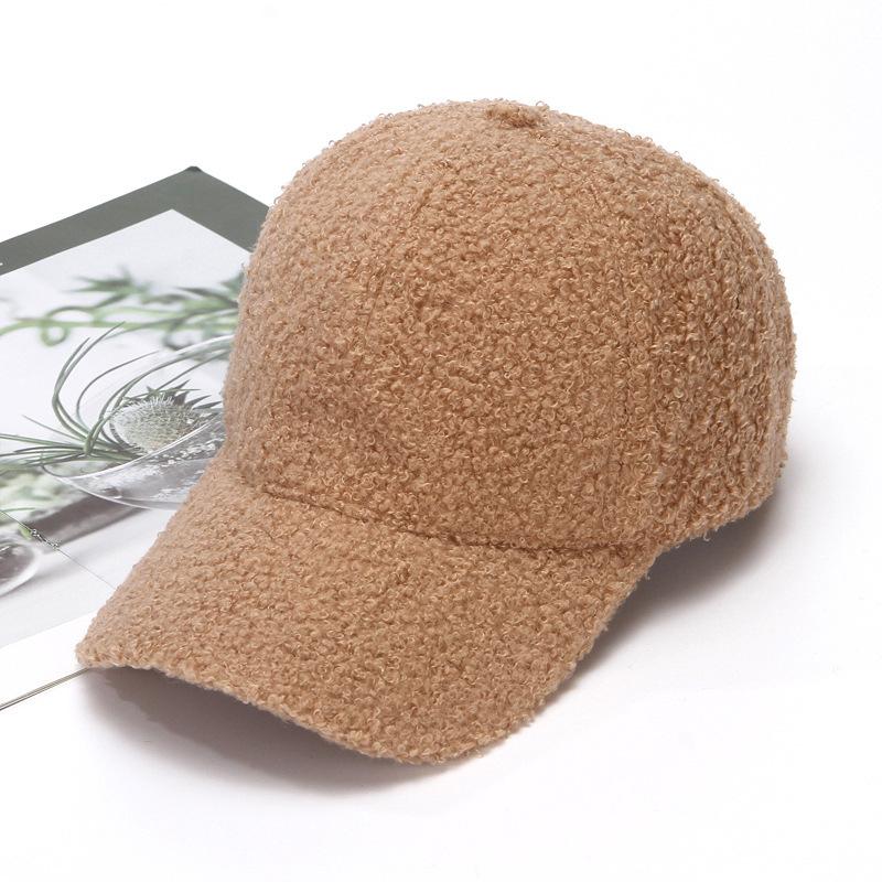 Winter Women's Plush Baseball Cap Warm In Autumn and Winter Solid Color Duck Tongue Hat