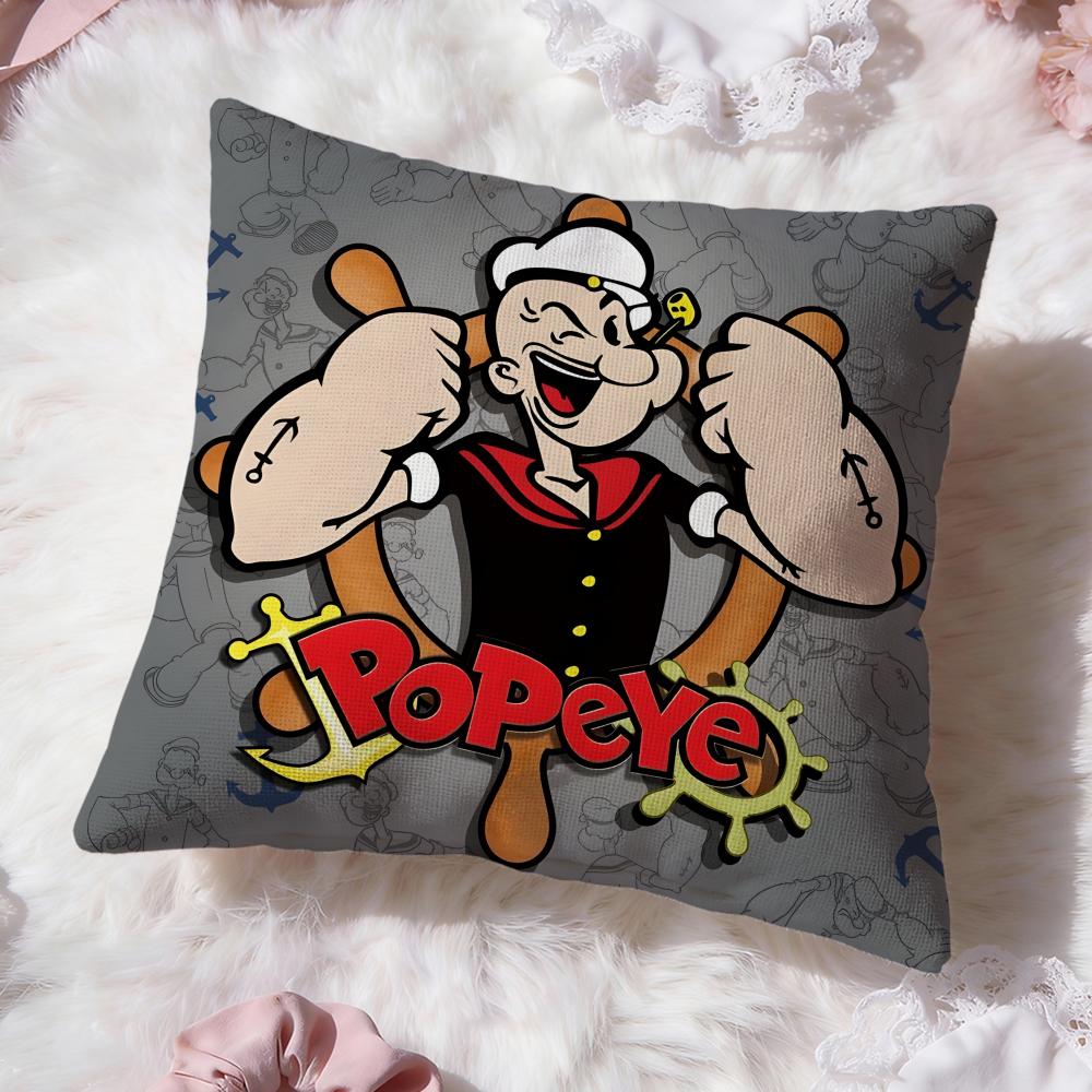 

P-Popeye the Sailor anime Cushion Cover Premium Comfort Reversible Pillow Cove -Two in One Design for Any Room & Car Interior 30cmx30cm