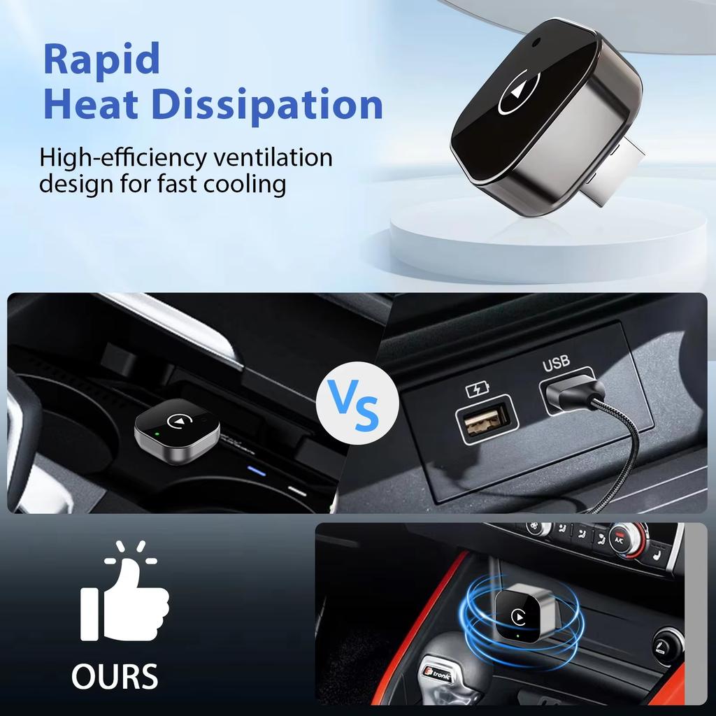 Wireless CarPlay & Android Auto Adapter Auto Connect Car Intelligent Systems Carplay Ai Box For VW Toyota Nissan Honda Ford Benz