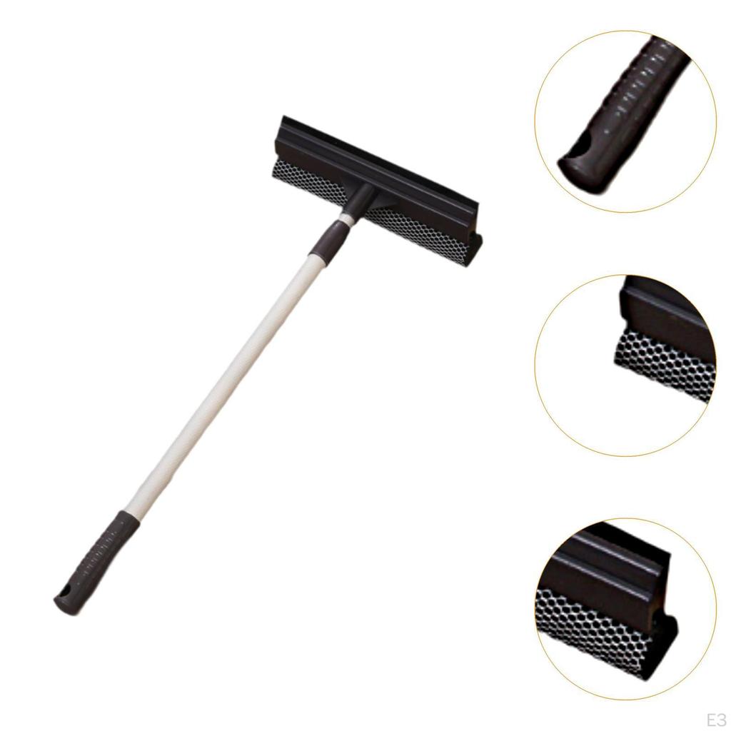 Shower Squeegee Glass Clean Scrape Tool 2 in 1 with Hanging Hole Cleaner Wiper Washing