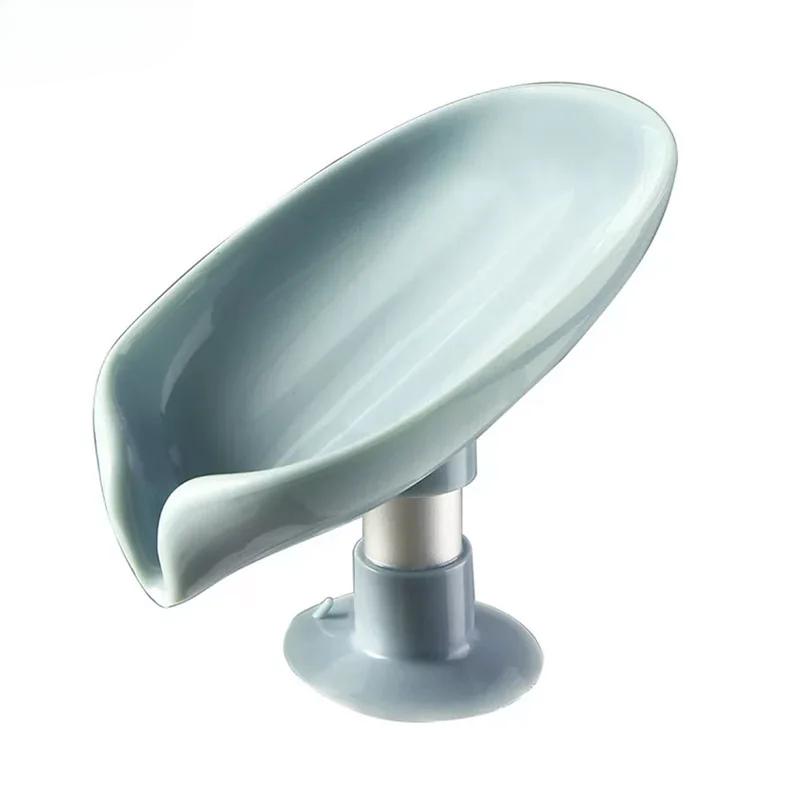 

Мыльница в форме листа, сливной держатель для мыла, аксессуары для ванной комнаты, присоска, мыльница, лоток, мыльница для ванной, контейнер для мыла