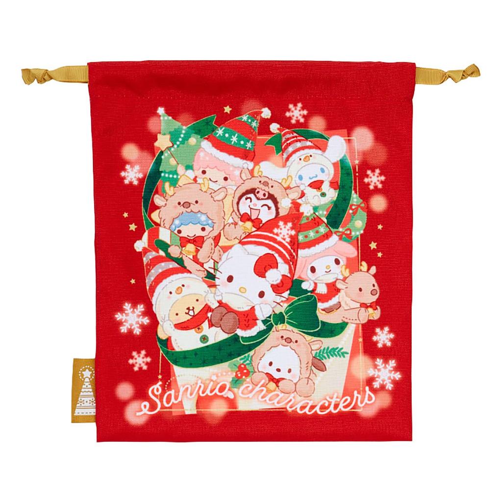 Sanrio Drawstring Bag Set Sanrio Characters Set 113263 (Christmas) 2-Piece