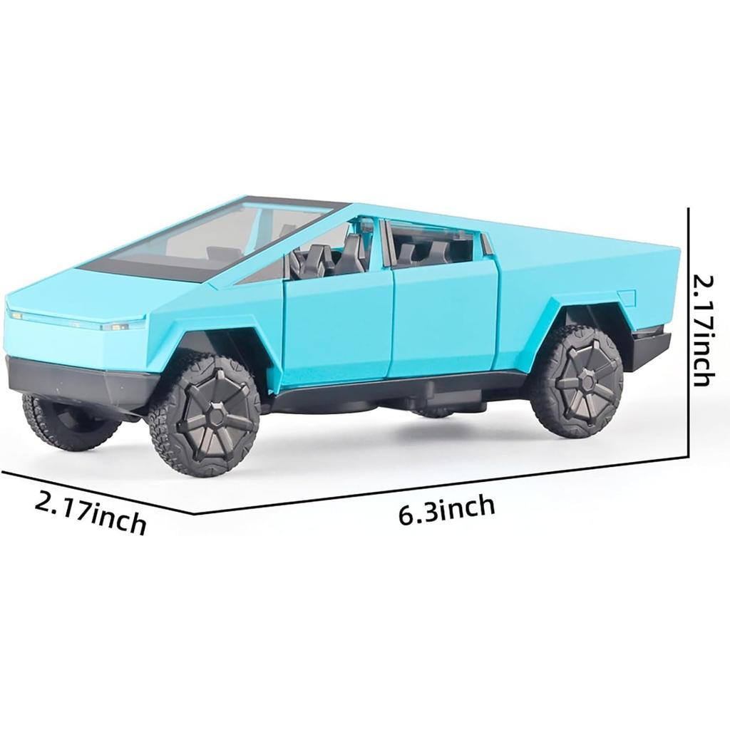 1/32 Tesla Diecast Mars Pickup-Automodell, Spielzeugauto aus Zinklegierung mit Ton und Licht, Spielzeugauto mit Rückziehfunktion für Kinder ab 3 Jahren