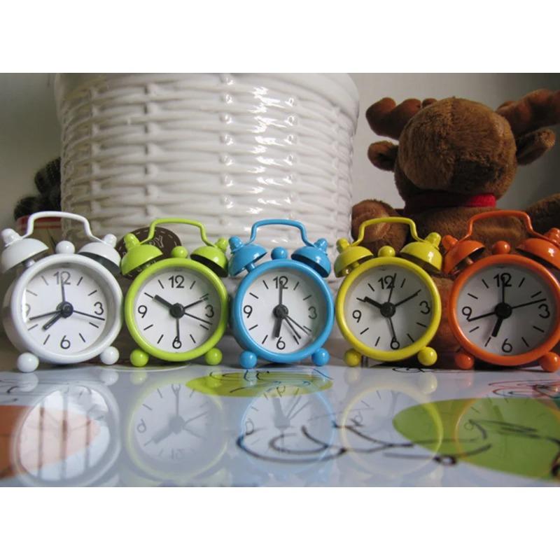 Creative Cute Mini Metal Small Alarm Clock Electronic Home Children's Room Decoration Small Alarm Clock