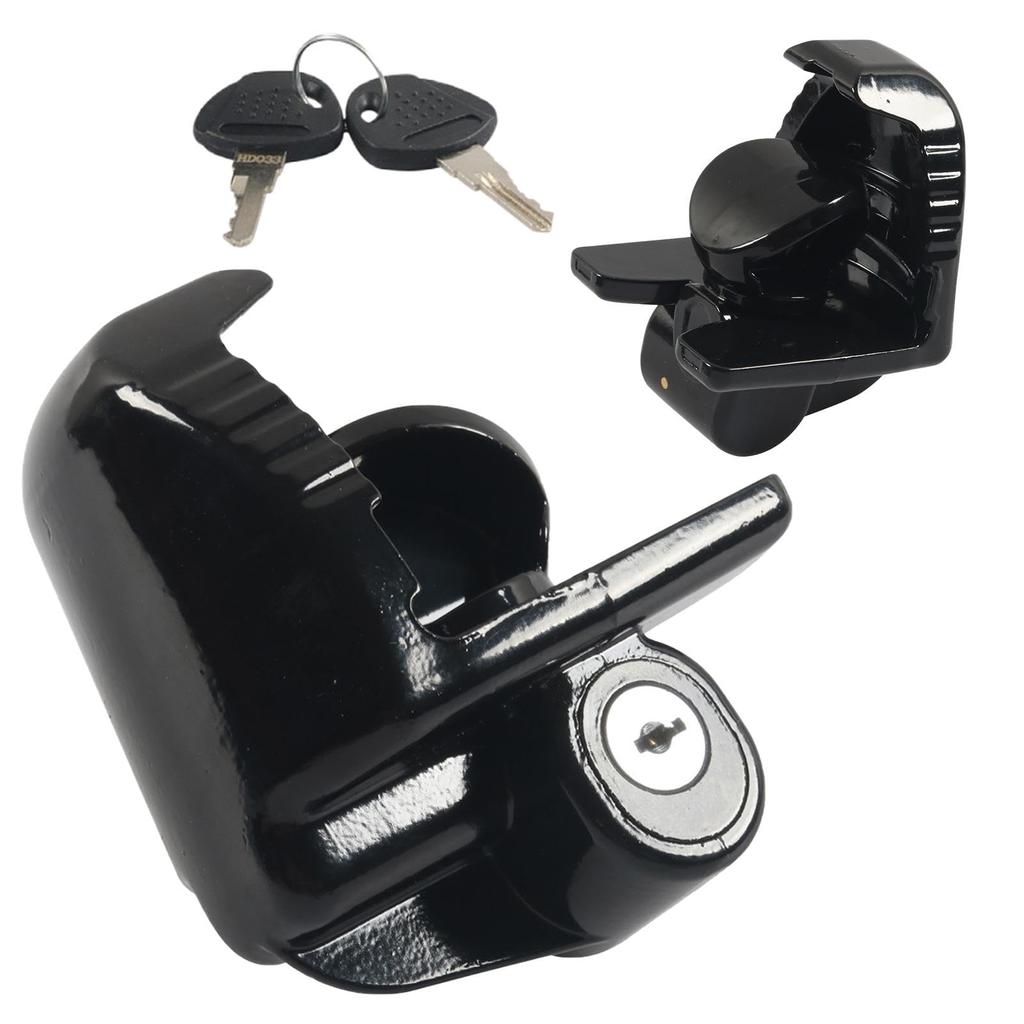 Mechesa RV Hitch Lock for Travel Trailer, Boat Trailer Lock, Trailer Coupler Lock Set