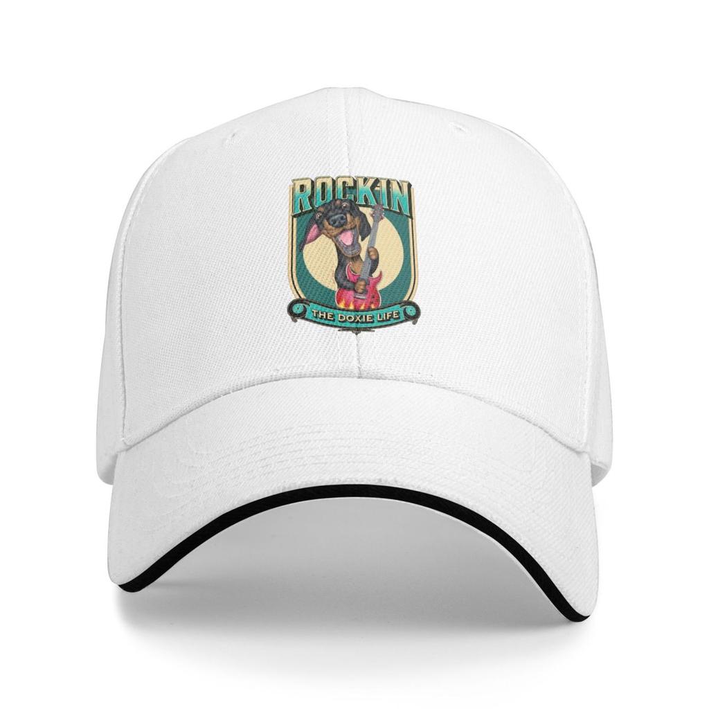 Baseball Caps Funny Dachshund Weenie Playing Guitar Customized Men Women Sport Summer Hats