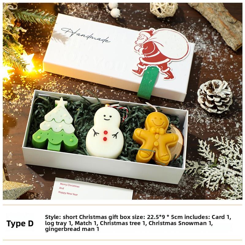 

Набор подарочных ароматических свечей к Рождеству, Атмосфера, Домашние ароматические украшения ручной работы, Рождественские подарки Short Gift Box (D Set)