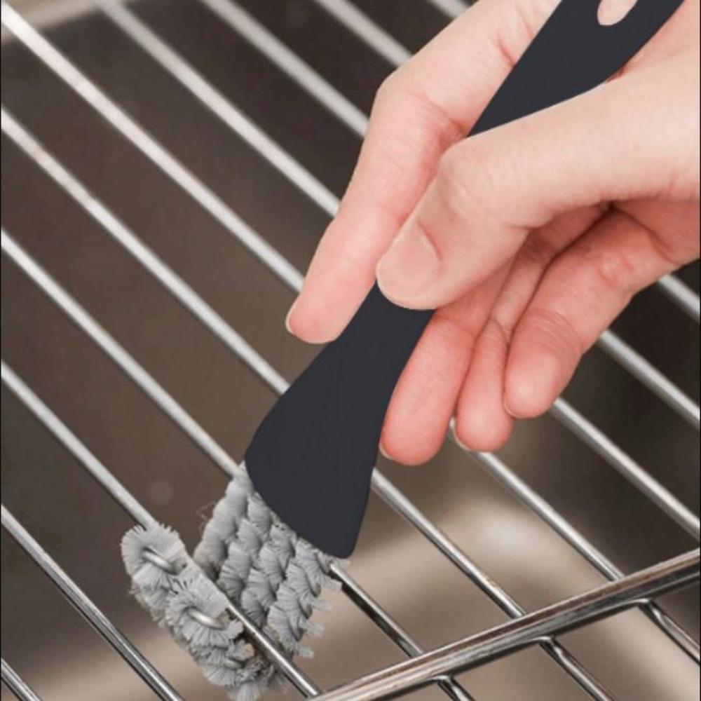 Spazzola per la pulizia della griglia multiuso, spazzola per barbecue in plastica resistente per griglia per barbecue, fornello, pentola, piano di lavoro, pulizia profonda della scanalatura della cucina