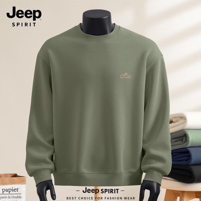 JEEP SPIRIT Men's 2025 Loose-Fit Crewneck Sweatshirt