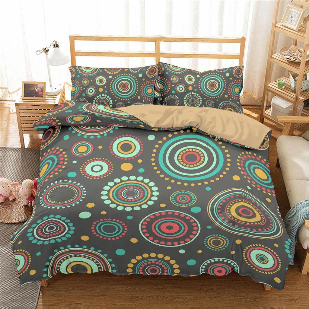 Mandala Duvet Cover Set Purple Gradient Mandala Culture Print Twin Bedding Set For Teens Microfiber Queen King Size Quilt Cover