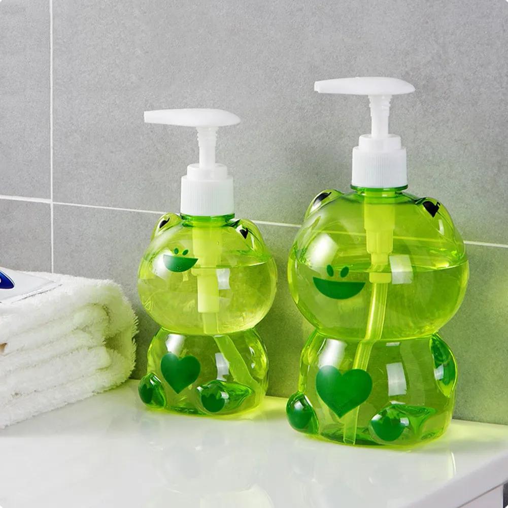Duschbehälter 250/500 ml Frosch Entenform Tragbarer Seifenspender Kind Niedliches Tier Drucktyp Getrennt Leere Pumpe Flasche Shampoo