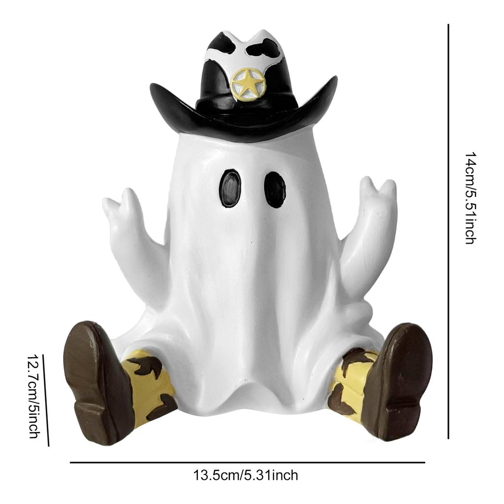 Mini Ghost Ornaments with Boots Afraid of Cute Desktop Atmosphere Halloween Feeling Send Girlfriend Cat Gift Home Decoration Cra