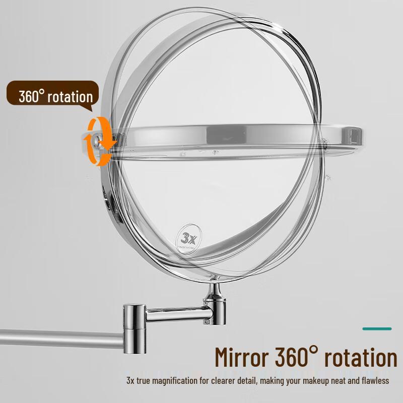 MODUN Wall-Mounted Extendable Magnifying Bathroom Mirror