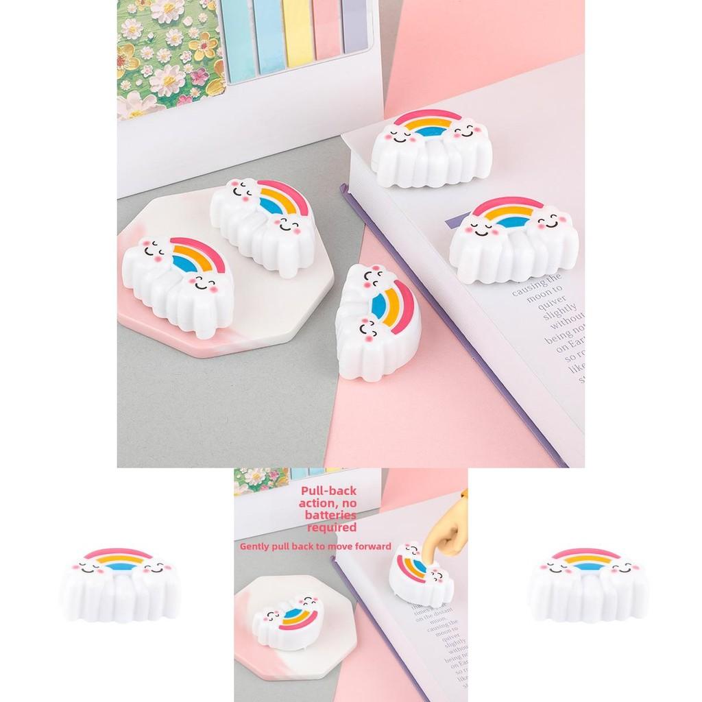 Rainbow Cloud Toy Car With Retro Kickback Mechanism For Preschool Kids