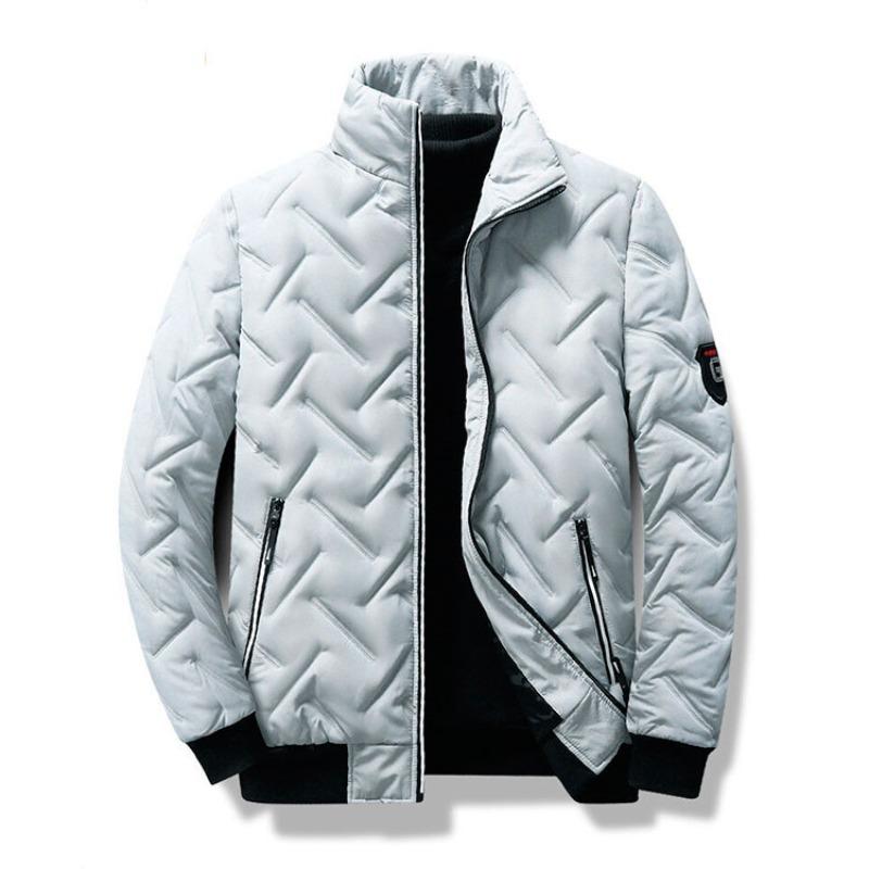 New Men's Jacket Autumn and Winter Cotton-padded Clothes Trendy Short Stand-up Collar Light Cotton-padded Clothes