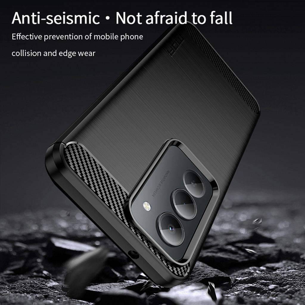 For Xiaomi Redmi 15 5G (Global) (169mm) Back Cover MOFI Brushed Texture Carbon Fiber Soft TPU Case