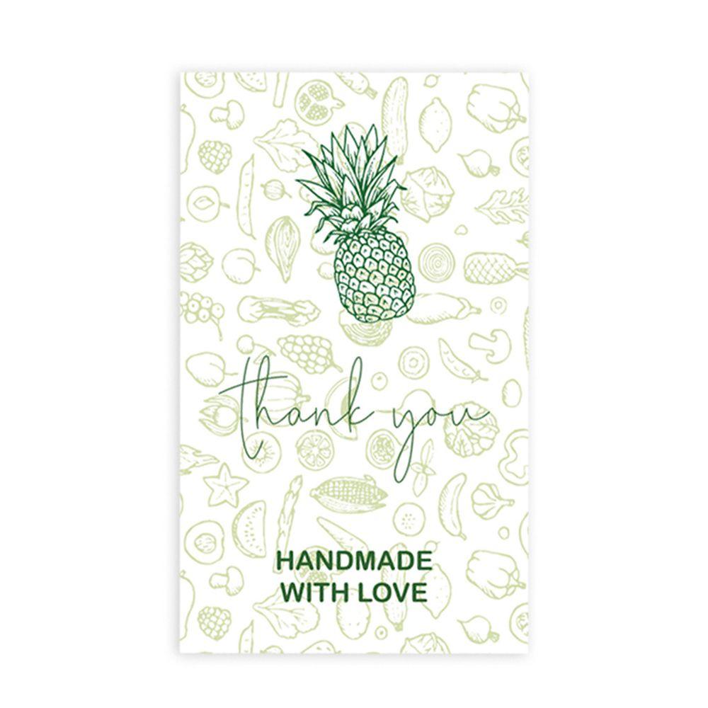 Samolepky s pozdravem Děkujeme za vaši objednávku Květinový vzor Kartičky s poděkováním Ručně vyrobeno s láskou