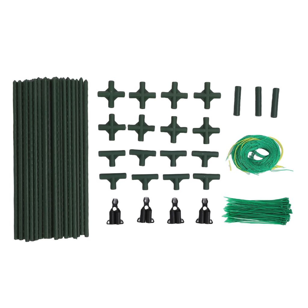 Cucumber A Frame Steel Pipe Outdoor Garden Plant Support with Nylon Climbing Net for Vegetables Peas Fruit Vine