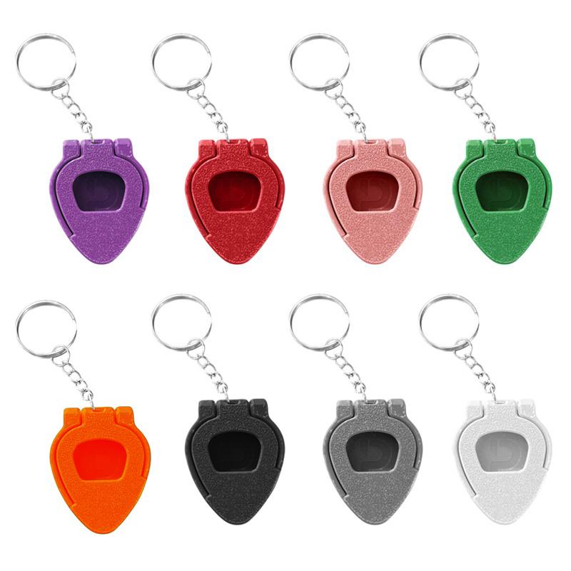 1/3 Piezas Estuche Portapúas de Guitarra con Llavero Portátil Elegante Caja de Almacenamiento de Plástico Regalo para Guitarristas Amantes de la Música Accesorios para el Hogar