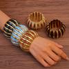 Bohemian Acrylic Bangle Elastic Rope Bead Wide Chunky Bangles Unique Exaggerated Bracelet  Summer
