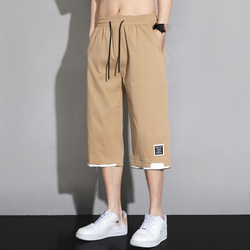 Men's Shorts Summer Trendy Loose Men's Sports and Casual Pants Thin 7/4 Breathable Pants