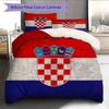 Hrvatski Nogometni Savez Pattern Bedding Quilt Set  Home Decoration  Gift (1 * Duvet Cover + 2 * Pillowcase  Without Core)