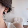 Simple Black Cat Earrings Cute Cartoon Earrings Fashion Black Cat Ear Studs  Girl
