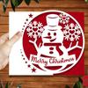 Christmas Snowman Greeting Cards Metal Cutting Dies Stencil DIY Scrapbook Album X3UC