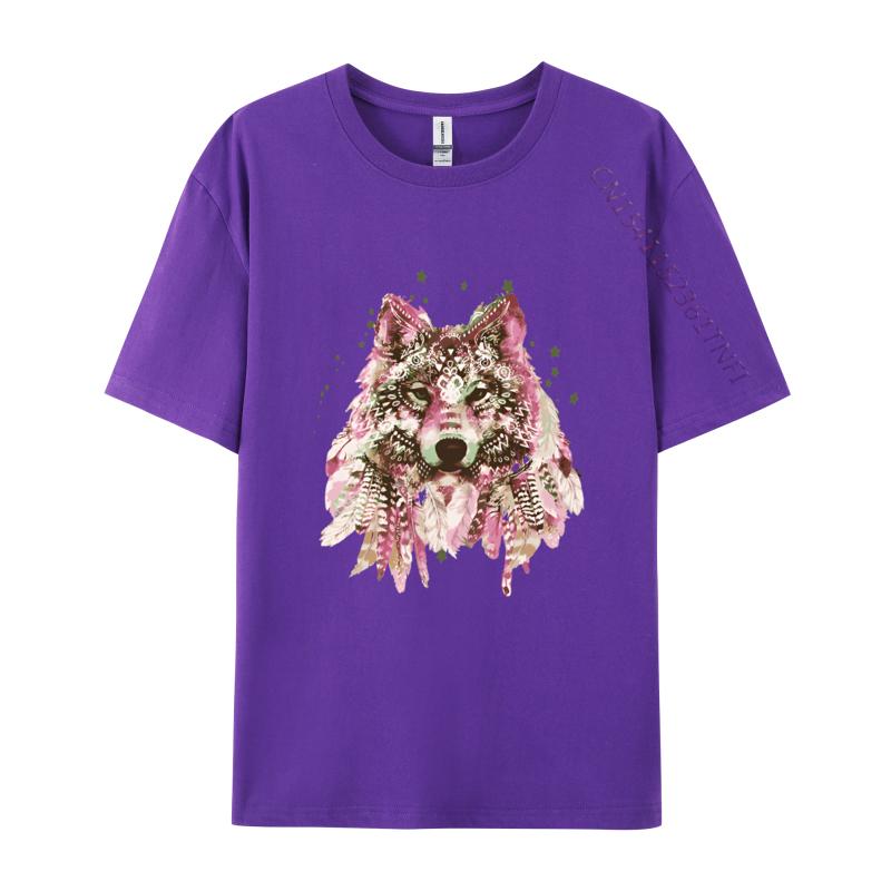 Clothing Native American Wolf Head Tribal TShirt Men New Design Crazy Tops T Shirt Cotton T Shirts Design