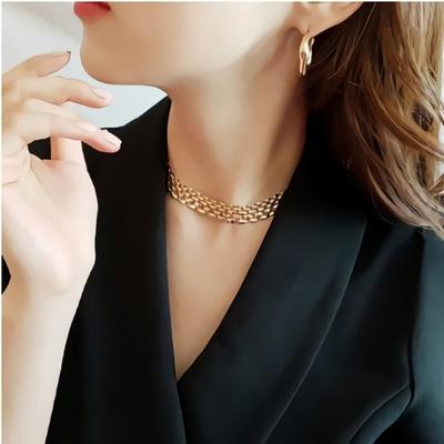 Corrente de Bolas Simples Diária Banhada a Ouro 15K Pulseira Colar Cajun Nobre
