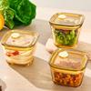 Compact High Borosilicate Glass Container with Internal Vacuum Seal, Perfect for Seasonings, Pickles, Rice, and Microwave Use