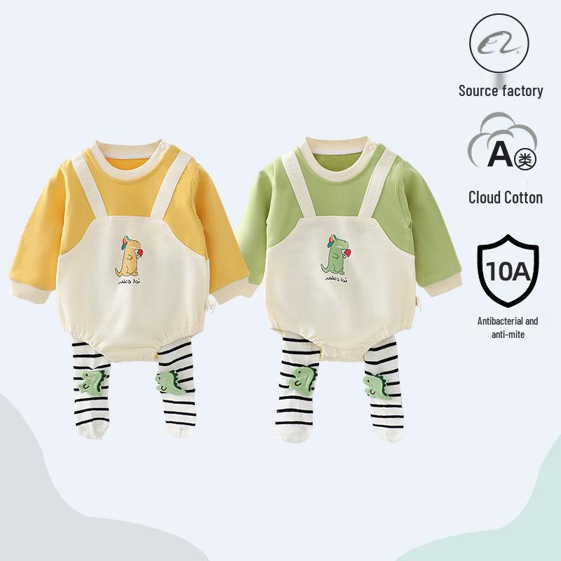 Popular Infant Spring/Autumn Bodysuit: Class A Outfits for Boys & Girls - Newborn Crawling Wear