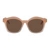 Logo Detail Irregular Shape Sunglasses Women Sunglasses Brown LW40079U5572