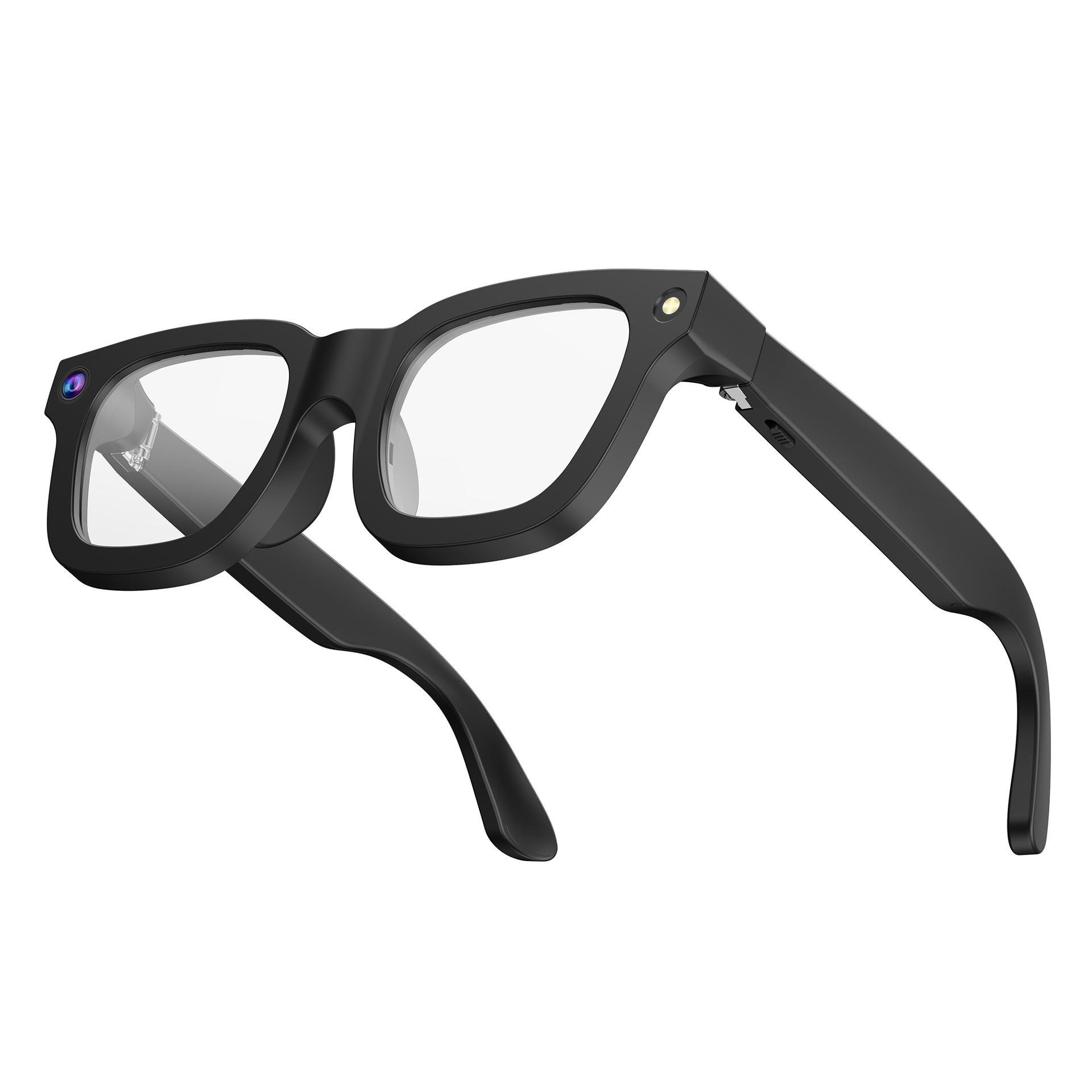 

E03C Smart Glasses: Camera, Image Stabilization, HD Shooting, Real-Time Translation, Electrochromic, AI Features чорний