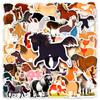 50 Cartoon Ponies Personalized Cute Animal Creative Decoration Water Cup Computer Mobile Phone Case Waterproof Stickers